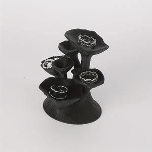Plastic 3D Printed <b>Mushroom</b>-Shaped Jewelry Stand | Multi-Tier Design for Rings <b>Earrings</b> & Storage - Product Image 6