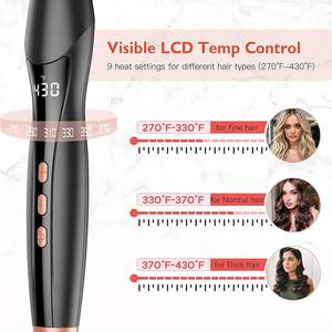 <span class=keywords><strong>Rizador</strong></span> de Pelo Profesional de 3 Barras con Rotación Profunda, Máquina para Rizar, Ondular y Crimpar el Cabello - Product Image 4