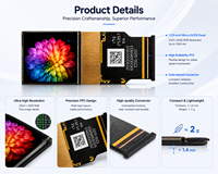 Layar Micro OLED 1,03 Inci 2560x2560, Panel Si-OLED Kecerahan Tinggi 1500 Nits dengan Antarmuka MIPI untuk Kacamata Pintar AR/VR & HMD