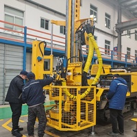 Foreuse à câble diamantée portative sur chenilles, avec moteur diesel Cummins 4BT, pompe hydraulique, moteur à piston, boîte de vitesses et roulement, portée max. 100m