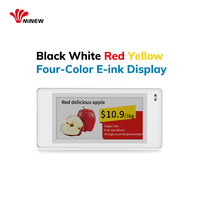 MinewTag - Etiqueta Electrónica para Estantes ESL de 2.1 Pulgadas y 4 Colores, BLE 5.0, Alcance de 70-80 m, Etiqueta de Precio Digital con Tinta Electrónica, NFC