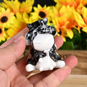 Esculturas de Animales de Piedra Natural Talladas en Cristal, Jaspes Zebra y Vacas Lecheras, para Decoración del Hogar, Venta al Por Mayor - Product Image 2