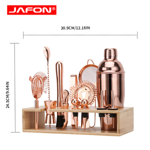 Outils de <span class=keywords><strong>barman</strong></span> personnalisés Shaker cuivré 14 pièces <span class=keywords><strong>Kit</strong></span> d'outils de bar pour <span class=keywords><strong>barman</strong></span> avec support en bambou ensemble de shaker à <span class=keywords><strong>cocktail</strong></span> - Product Image 6