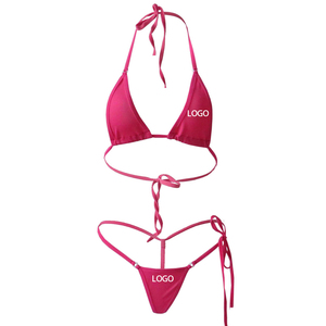 OUTPACE <span class=keywords><strong>Bikini</strong></span> a Triangolo Sexy Personalizzato Nuovo Design 2024 Produttori di Costumi da Bagno da Donna a 2 Pezzi con Laccetti - Product Image 3