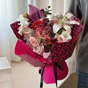Nouveauté 2026 : Papier d'emballage coréen à imprimé zèbre animalier et bouquet de fleurs pour fleuristes - Product Image 5