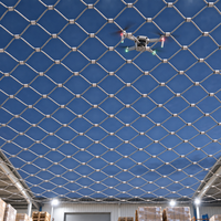 Filet anti-drone galvanisé à chaud, câble de 6 mm, maille de 50x50 cm pour la couverture aérienne des installations logistiques