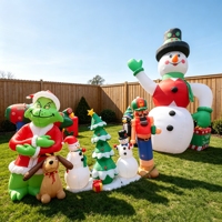 Décoration de Noël gonflable en forme de bonhomme de neige pour jardin, personnages publicitaires d'usine OEM