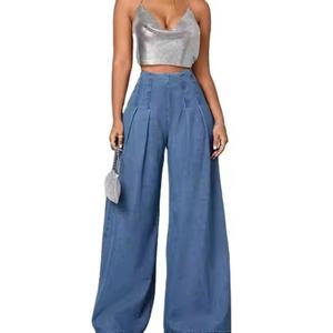 Jeans de Mezclilla 2025 para Mujer, Jeans Casuales Personalizados de Cintura Alta, Jeans Rectos Holgados con Lavado Ácido para Mujer - Product Image 2