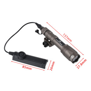 Lampe de poche tactique M600C LED, montage sur rail de 20 mm avec double faisceau pour le camping et la conduite nocturne - Product Image 2