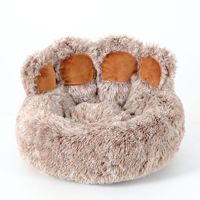 Lit pour chat et chien de grande taille en forme de patte d'ours mignon – Coussin universel quatre saisons en tissu chaud pour animaux de compagnie ; Vente directe usine