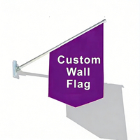 Drapeau mural personnalisé pour publicité extérieure suspendue Drapeau mural personnalisé pour poteau en aluminium
