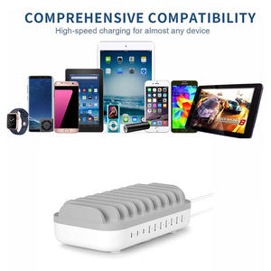 Station de charge rapide intelligente 120W 5V 2.4A, 10 ports, universelle, pour téléphone portable, type C, <span class=keywords><strong>USB</strong></span>, pour plusieurs appareils - Product Image 3