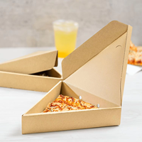 Boîte à pizza triangulaire personnalisée en usine - Matériaux recyclés, imperméable, portable, logo imprimé, papier artistique, emballage alimentaire