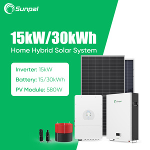 Sistema de Almacenamiento de Energía Solar Híbrido Residencial Sunpal de 15 Kw 30 Kva, Sistema de Energía Solar Completo SP5KW-500KW 30 Kva - Product Image 4