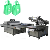 Completo automatizado gran formato máquina de impresión de pantalla de seda con máquina de curado uv