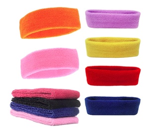 Al por mayor: Cinta para la cabeza y toalla de muñeca deportiva de algodón cómoda, transpirable, absorbente de sudor, con logotipo personalizable - Product Image 2