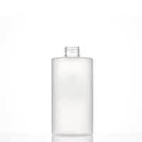 Bouteille cylindrique en PET givrée personnalisée blanche, ambrée ou transparente de 250 ml, 300 ml, 500 ml avec pompe pour emballage de shampoing, lotion, crème, tonique