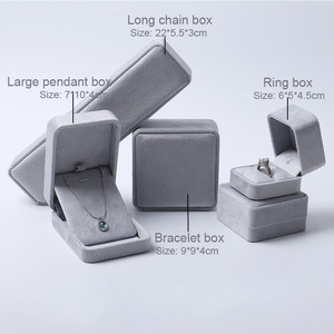 Biểu Tượng Tùy Chỉnh Sang Trọng Flannel Đồ Trang Sức Tổ Chức Hộp Nhung Đa-Màu Sắc Mô Hình Vuông Tùy Chỉnh Hộp Đồ Trang Sức - Product Image 4