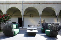 Ensemble de canapé en aluminium au design moderne de luxe avec coussins hauts imperméables pour jardin hôtel table de plage et corde incluse