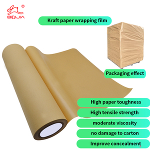 Film étirable en papier kraft dégradable écologique personnalisé en usine Film étirable Film d'emballage - Product Image 6