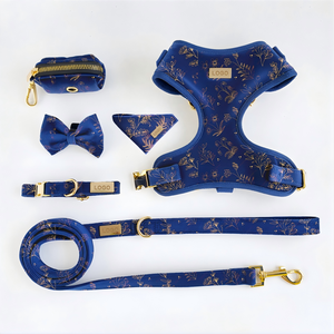 Arnés de Perro de Lujo de Fibra de Poliéster Sólida con Estampado de Lámina Metálica Personalizado, Arnés y Correa de Perro Personalizados de Felpa Suave - Product Image 3