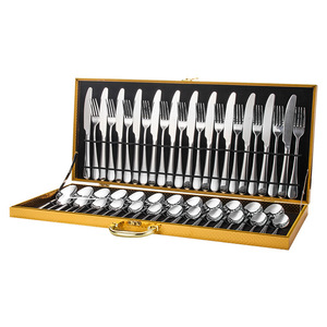 Luxury Gift Box 24pcs 48pcs 72pcs Spoon Fork Knife Set Stainless Steel Cutlery Set For Banquet