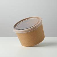 Contenants alimentaires jetables en papier kraft compostables, écologiques, imperméables, compatibles micro-ondes, de qualité alimentaire, en vrac, anti-fuite pour soupes
