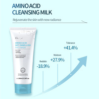 Nettoyant Visage en Crème Douce aux Acides Aminés, Centella et Huile de Moringa, Contrôle du Sébum, Hydratant, Parfum Floral pour Hommes et Femmes