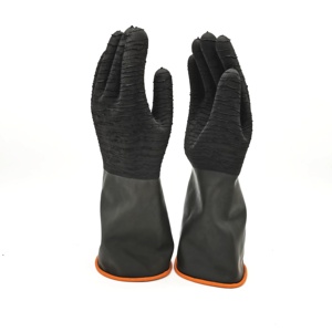 قفازات صناعة Xingli الثقيلة لجميع الأغراض اللاتكس مقاومة للتآكل واقية النخيل المجعد للعمل - Product Image 4