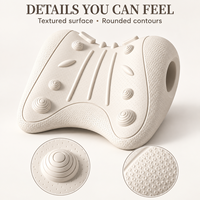 Attelle de nuque en EVA avec points de massage, coussin de soutien cervical réglable pour étirements et relaxation à domicile