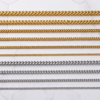 Colliers en acier inoxydable en gros, chaînes torsadées tressées, chaînes cubaines polies à quatre faces, chaînes Franco Hip Hop de 3 mm à 13 mm pour hommes