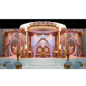 Mandap en bois sculpté pour mariage exclusif, Sydney, magnifique mandap en bois pour mariage indien, mandap en bois unique pour mariage Rajwada, Canada - Product Image 1