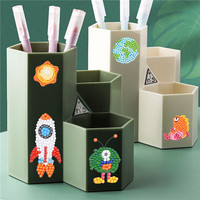Kits d'autocollants de peinture diamantée pour enfants, rouge à lèvres, rouge à lèvres, autocollants diamant d'amour, point de croix, puzzle, jouets de bricolage