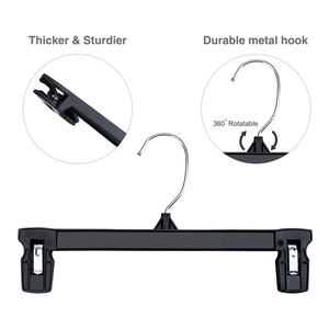 Custom Logo PS Plastic Baby Clothes Kids Pants <strong>Hanger</strong> With <strong>Clips</strong> - Product Image 5