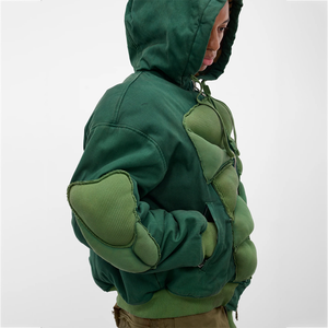 Felpe con Cappuccio Imbottite Personalizzate per Uomo, Vendita all'Ingrosso, con <span class=keywords><strong>Zip</strong></span> e Fodera in Pile, Oversize - Product Image 5