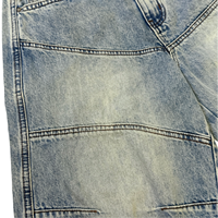 Shorts en jean déstructurés pour hommes, taille mi-haute, style hip-hop streetwear vintage, délavage enzymatique, personnalisable, décontracté pour l'été
