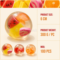 Southpeak Toy Vaseline Fruit Jelly Squishy Ball Doorzichtige Ronde Fruit Inserts Knijp Fidget Sensorische Cadeau Collectie Groothandel WS