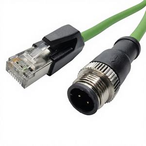 Connecteur M12 personnalisé mâle/femelle 4/8 broches, prise RJ45, câble Ethernet Profinet EtherCAT, assemblage blindé en PVC, cuivre sans oxygène - Product Image 2