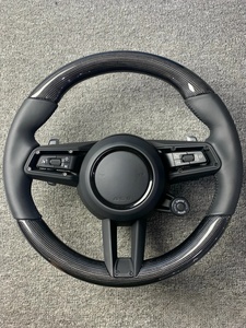 Volante Deportivo de Fibra de Carbono para Autos de Carreras, Compatible con Modelos Porsche Panamera, Cayenne, <span class=keywords><strong>Macan</strong></span>, 718 Cayman, 911, Boxster, Carrera, 997 - Product Image 1