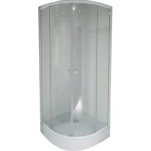 Shower Glass Door Fan Shaped Half Round Shower Enclosure Corner Sliding Curved Shower Door