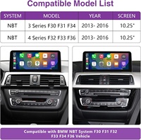 10.25 "écran tactile sans fil CarPlay Android Auto multimédia autoradio BMW3/4 série NBT F30/F31/F32/F33/F34/F35/F36 2013-2016