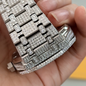 Luxury Vvs Moissanite diamond <b>Watch</b> <b>Skeleton</b> Stainless Steel Mechanical <b>Automatic</b> <b>Watch</b> Men Iced Out Moissanite <b>Watch</b> with Box - Product Image 4
