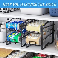 Support de rangement empilable en acier pour distributeur de boissons de cuisine, organisateur de canettes de soda en métal pour réfrigérateur, armoire et garde-manger