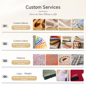 Sciarpa in Lana TAIFU, 380GSM, 50% Lana Fine Australiana, 50% Acrilico, Elegante e Calda, Scialle Intrecciato - Product Image 3