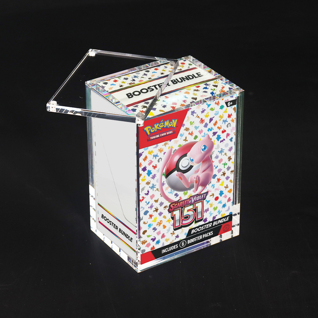 5mm UV Protected Acrylic Magnetic Case for Booster Bundle Protector Box High Transparency N52 Strong Magnet TCG Display Box
