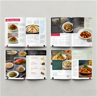 Édition personnalisée Livret d'impression offset Flyer plié Brochures de magazines Catalogue Photo Papier Impression de livres