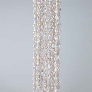 סיטונאי מים מתוקים לבנים טבעיים מבריקים לא סדירים חרוזים גדולים בארוקיים גדול להכנת תכשיטים - Product Image 2