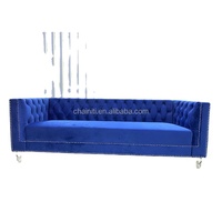 Meubles Chainiti Ensemble de canapés de luxe pour salon et maison Canapé rembourré tufté avec décor acrylique Hot Seller moderne et populaire