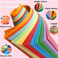 Papier couleur A4 en gros, 70 g/m², 80 g/m², 500 feuilles, couleurs assorties, papier pour impression couleur, pour bureau, école, artisanat, origami, en vrac