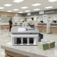 Machine de comptage et de tri des billets de banque à 3 poches et double CIS - Qualité bancaire, toutes devises, 1000 pièces/min